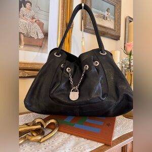 Furla Black Leather Shoulder Bag